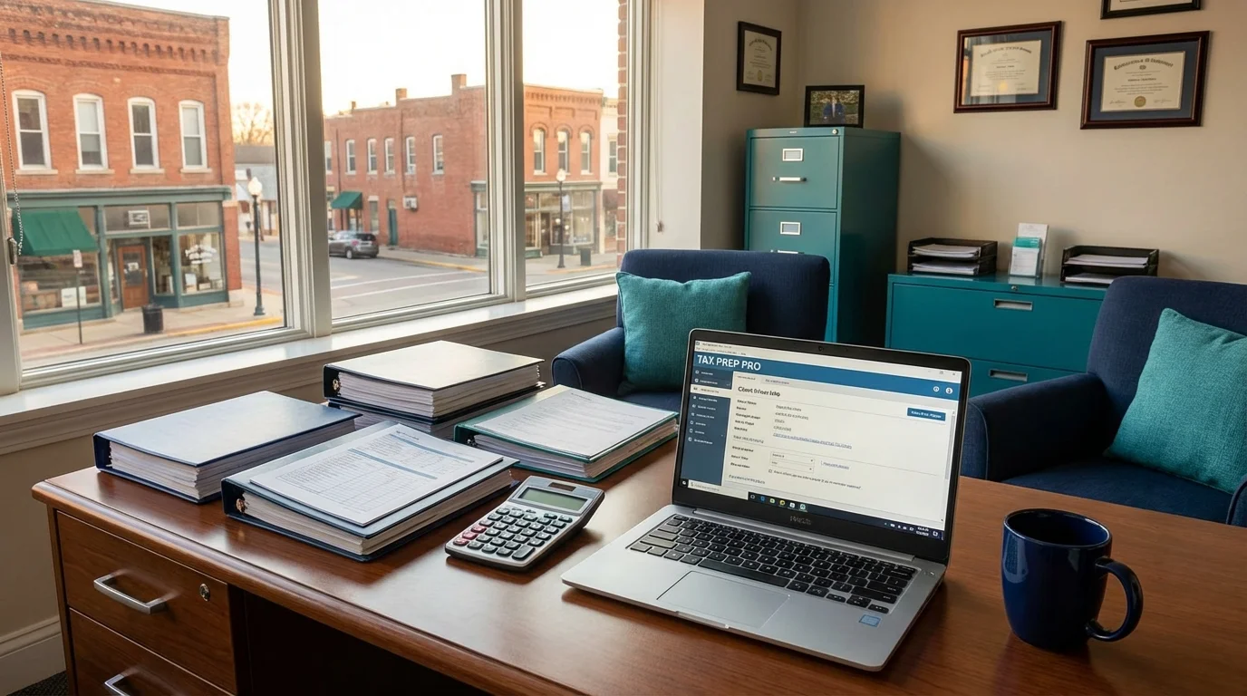 PJS Tax Accounting Service office in Wilmington, Ohio